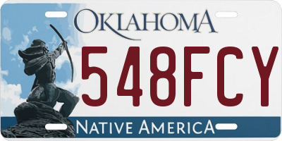 OK license plate 548FCY