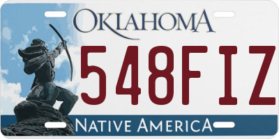 OK license plate 548FIZ
