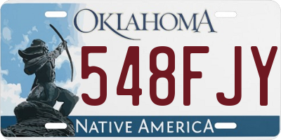 OK license plate 548FJY