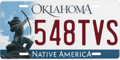 OK license plate 548TVS