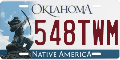 OK license plate 548TWM