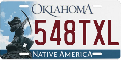 OK license plate 548TXL