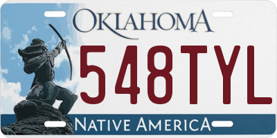 OK license plate 548TYL