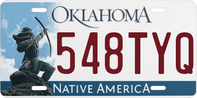 OK license plate 548TYQ