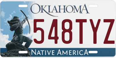 OK license plate 548TYZ