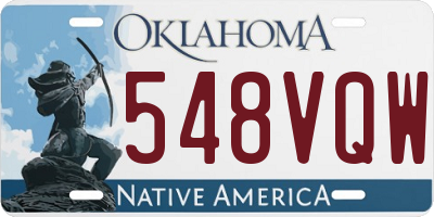 OK license plate 548VQW