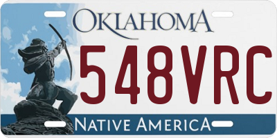 OK license plate 548VRC