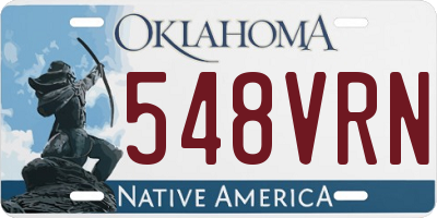 OK license plate 548VRN
