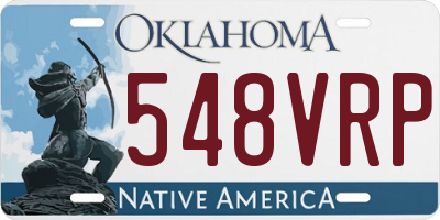OK license plate 548VRP