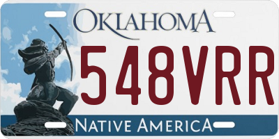 OK license plate 548VRR