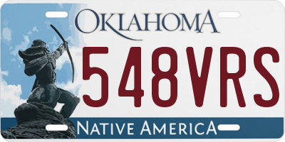 OK license plate 548VRS