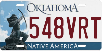 OK license plate 548VRT