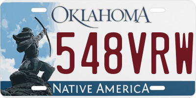OK license plate 548VRW