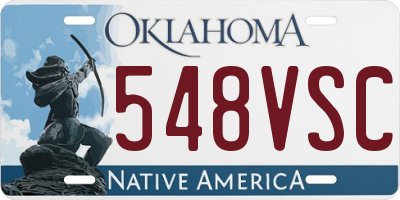 OK license plate 548VSC
