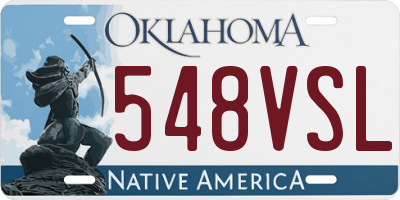 OK license plate 548VSL