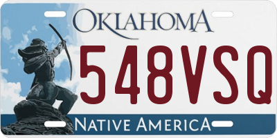 OK license plate 548VSQ
