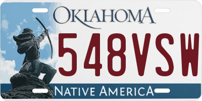 OK license plate 548VSW