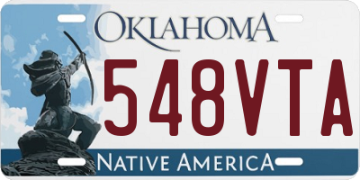OK license plate 548VTA