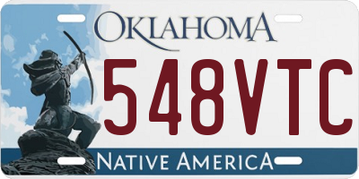 OK license plate 548VTC
