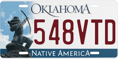 OK license plate 548VTD