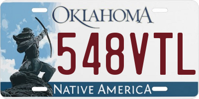 OK license plate 548VTL