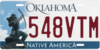 OK license plate 548VTM