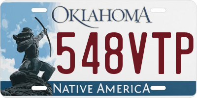 OK license plate 548VTP