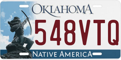 OK license plate 548VTQ