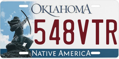 OK license plate 548VTR