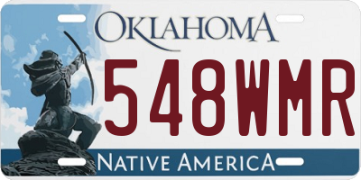 OK license plate 548WMR