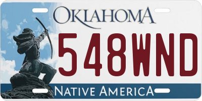 OK license plate 548WND