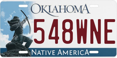 OK license plate 548WNE