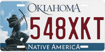 OK license plate 548XKT