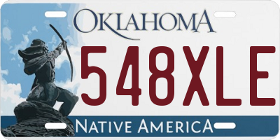 OK license plate 548XLE