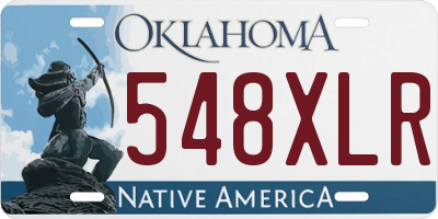 OK license plate 548XLR