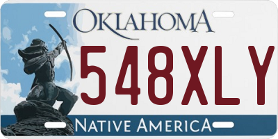 OK license plate 548XLY