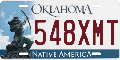 OK license plate 548XMT
