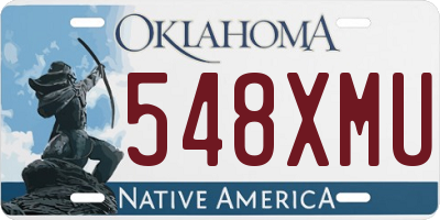 OK license plate 548XMU