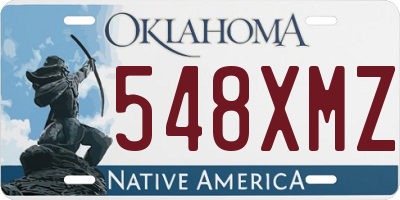 OK license plate 548XMZ