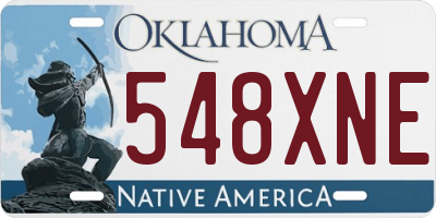 OK license plate 548XNE