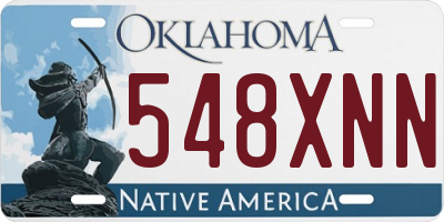 OK license plate 548XNN