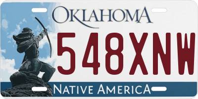 OK license plate 548XNW