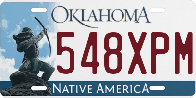 OK license plate 548XPM