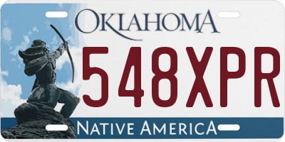 OK license plate 548XPR