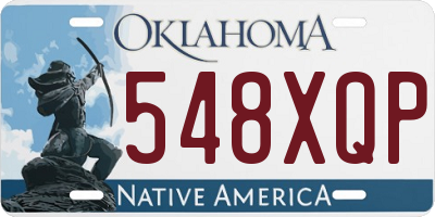 OK license plate 548XQP
