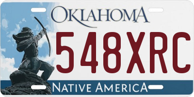 OK license plate 548XRC