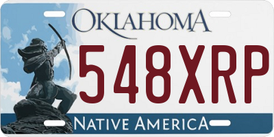 OK license plate 548XRP