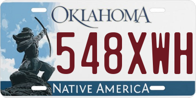 OK license plate 548XWH