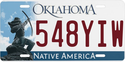OK license plate 548YIW
