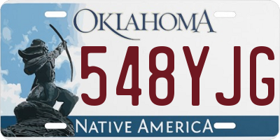 OK license plate 548YJG